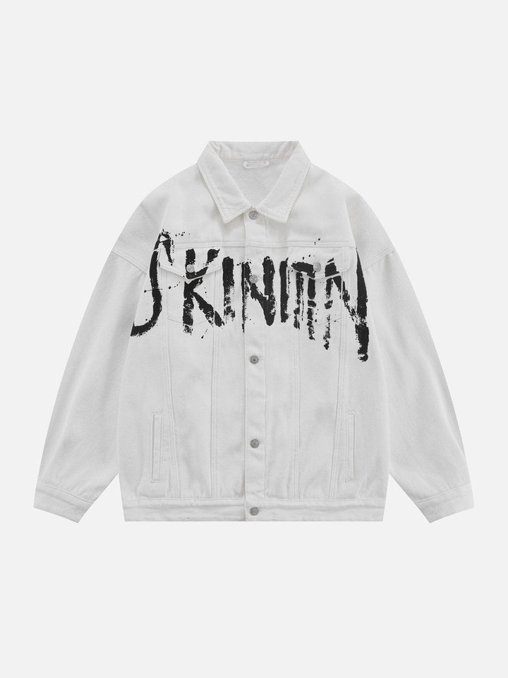 Thesclo - Hand-Drawn Doodle Denim Jacket - Streetwear Fashion - thesclo.com