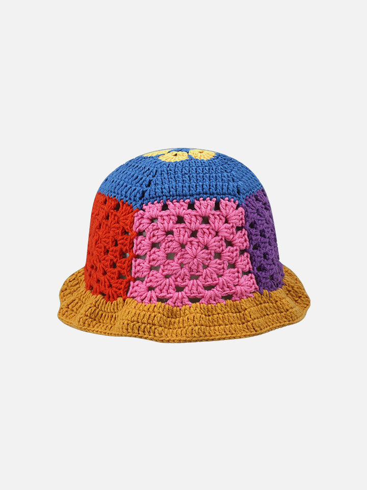 Thesclo - Handmade Crochet Open Knit Bucket Hat - Streetwear Fashion - thesclo.com