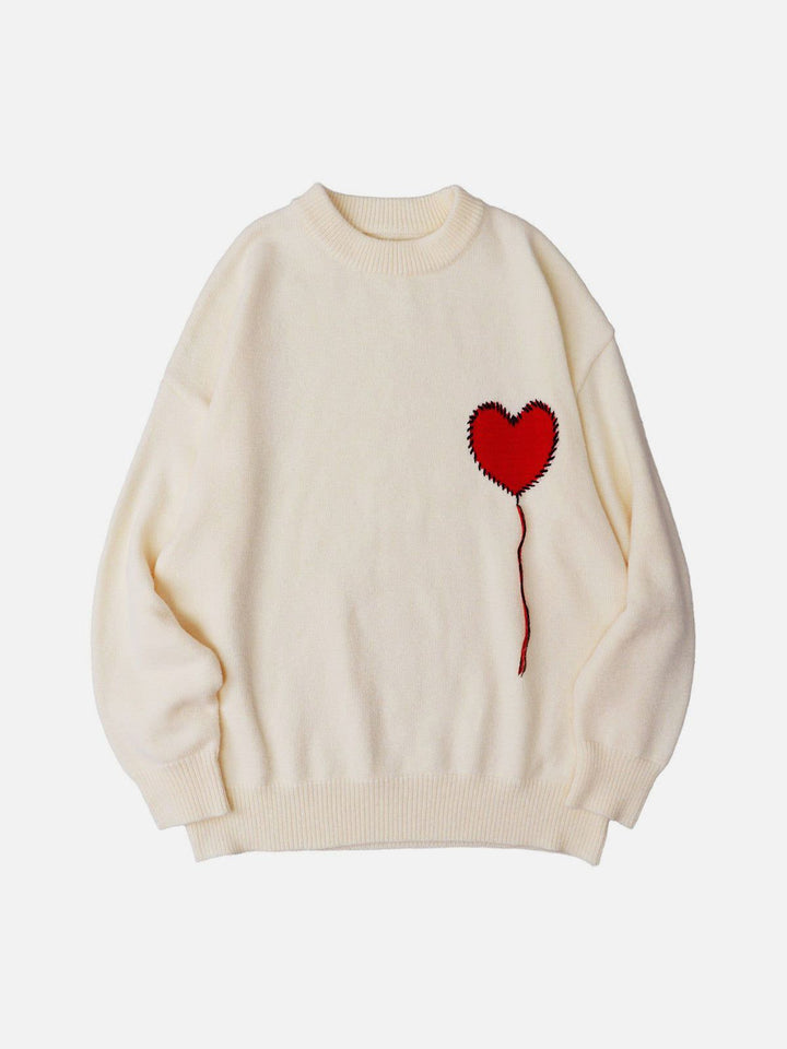 Thesclo - "Heart Choice" Knit Sweater - Streetwear Fashion - thesclo.com