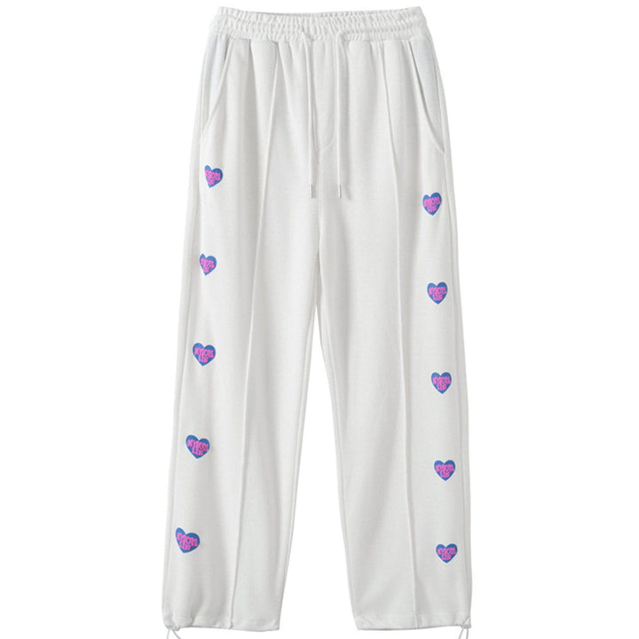 Thesclo - Heart-shaped Drawstring Sweatpants - Streetwear Fashion - thesclo.com