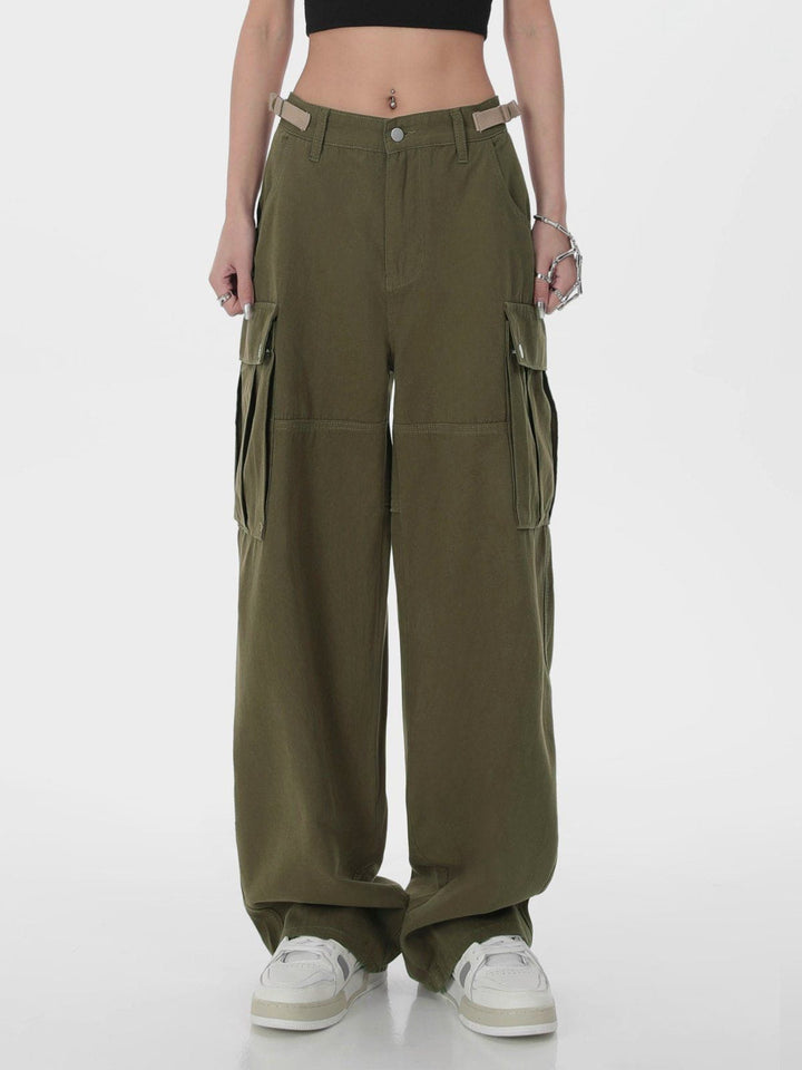 Thesclo - Hip Hop Straight Cargo Pants - Streetwear Fashion - thesclo.com