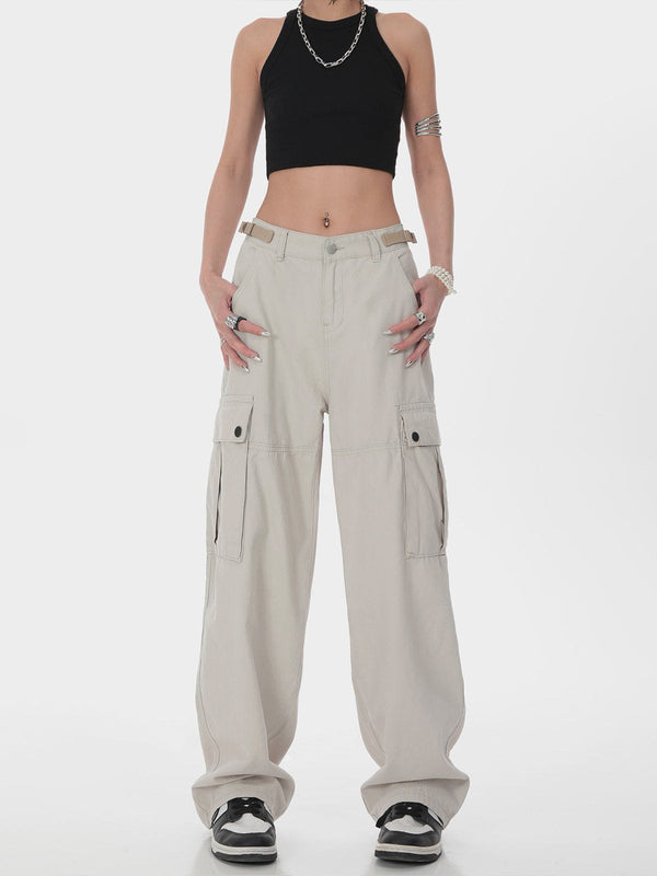 Thesclo - Hip Hop Straight Cargo Pants - Streetwear Fashion - thesclo.com