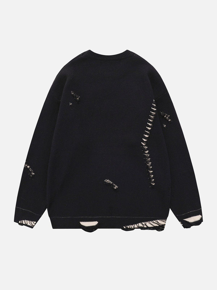 Thesclo - Hole Fake Two Sweater - Streetwear Fashion - thesclo.com