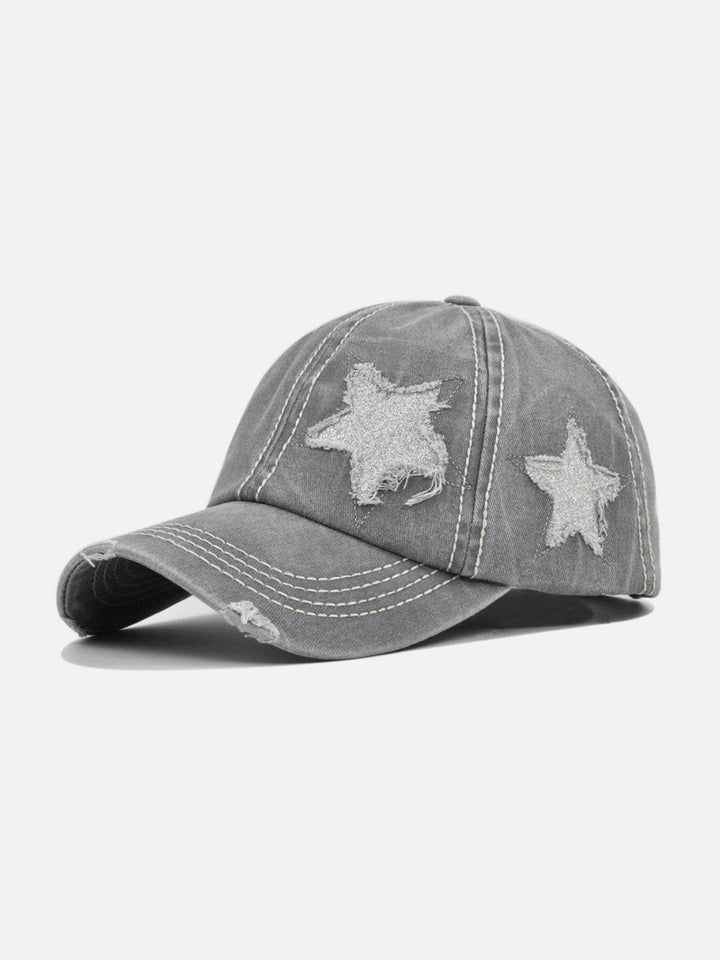 Thesclo - Hole Star Washed Hat - Streetwear Fashion - thesclo.com