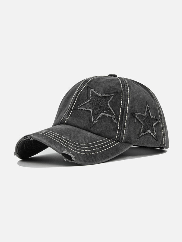 Thesclo - Hole Star Washed Hat - Streetwear Fashion - thesclo.com