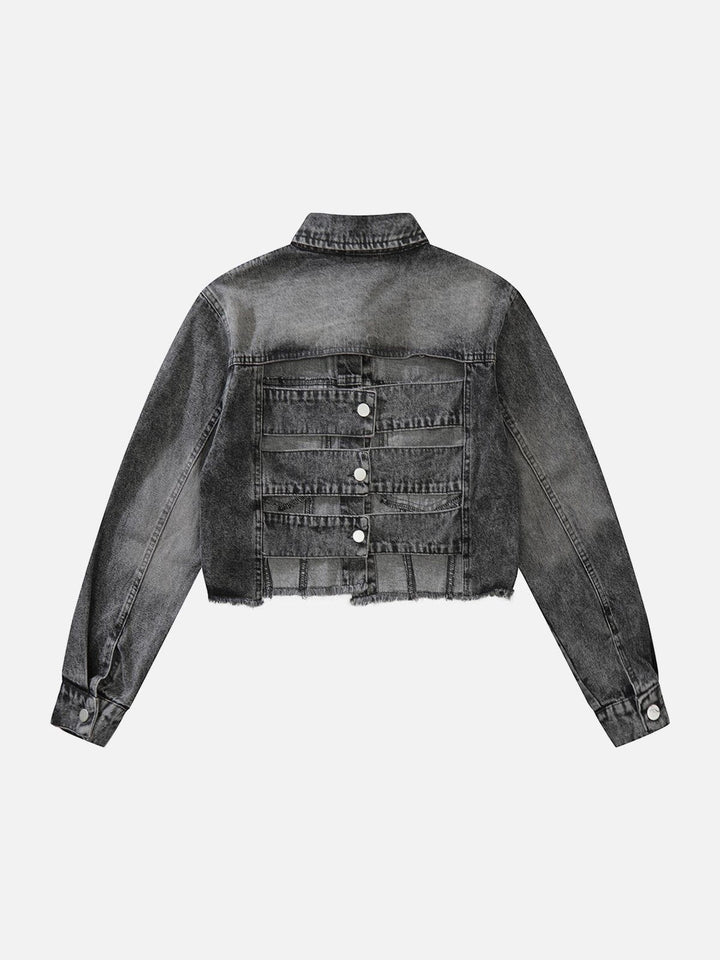 Thesclo - Hollow Out Patchwork Jacket - Streetwear Fashion - thesclo.com