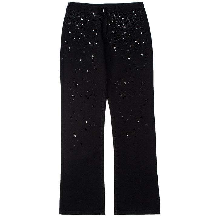 Thesclo - Hotfixrhinestone Starry Sky Jeans - Streetwear Fashion - thesclo.com