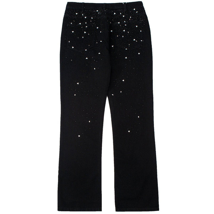 Thesclo - Hotfixrhinestone Starry Sky Jeans - Streetwear Fashion - thesclo.com