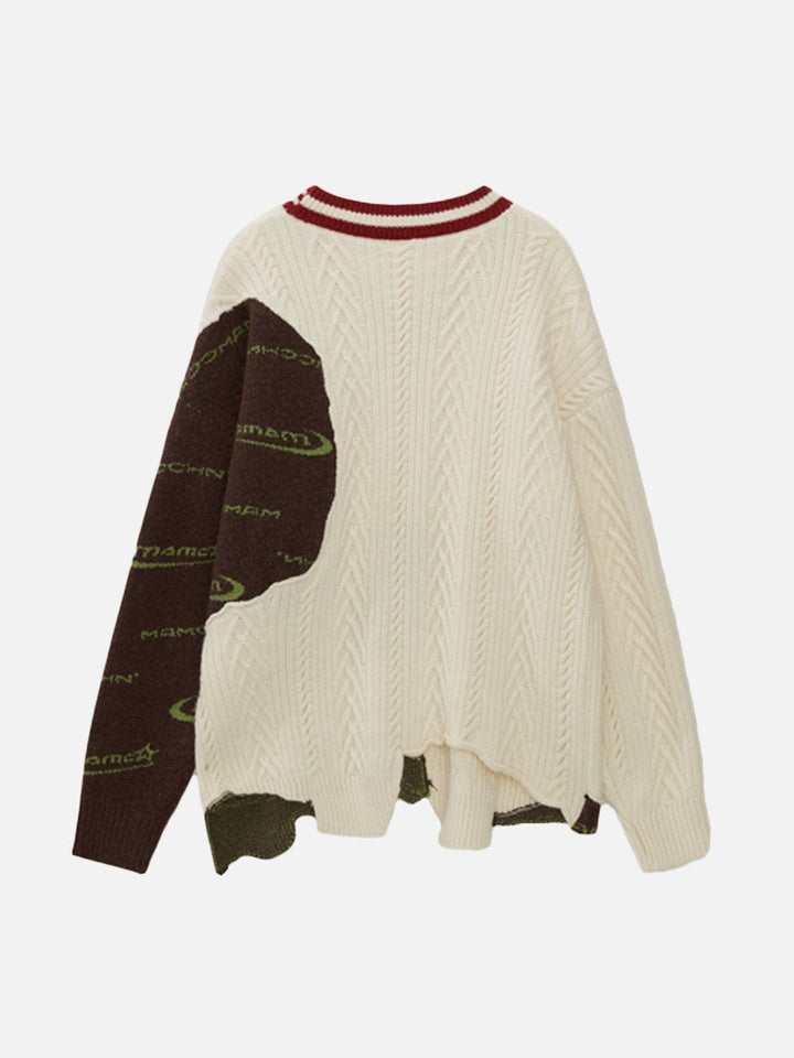 Thesclo - Irregular Patchwork Sweater - Streetwear Fashion - thesclo.com