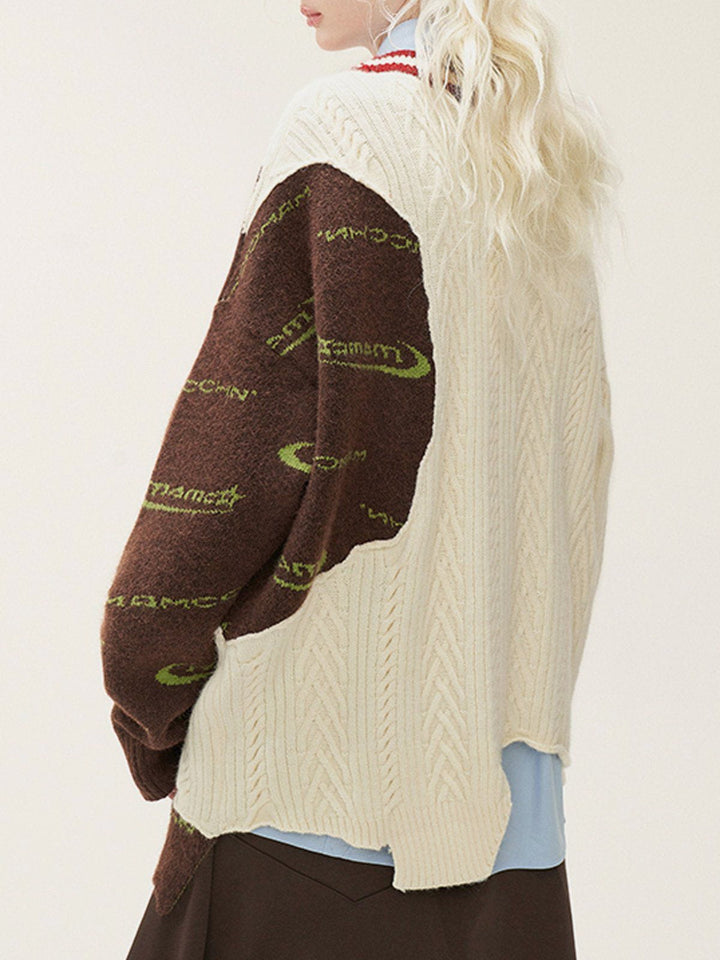 Thesclo - Irregular Patchwork Sweater - Streetwear Fashion - thesclo.com