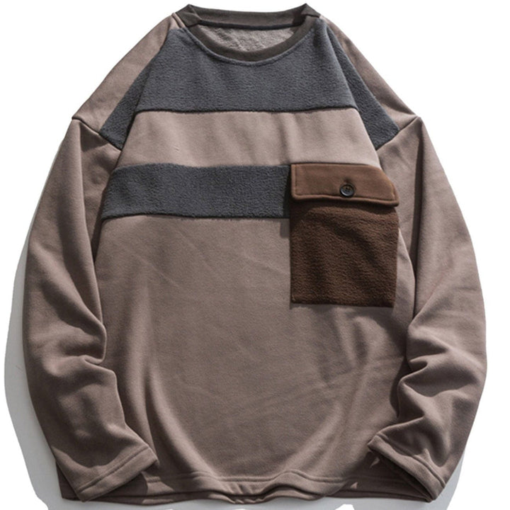 Thesclo - Irregular Stitching Sweatshirt - Streetwear Fashion - thesclo.com