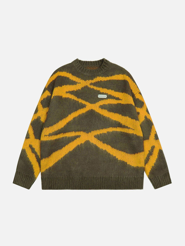 Thesclo - Irregular Striped Sweater - Streetwear Fashion - thesclo.com