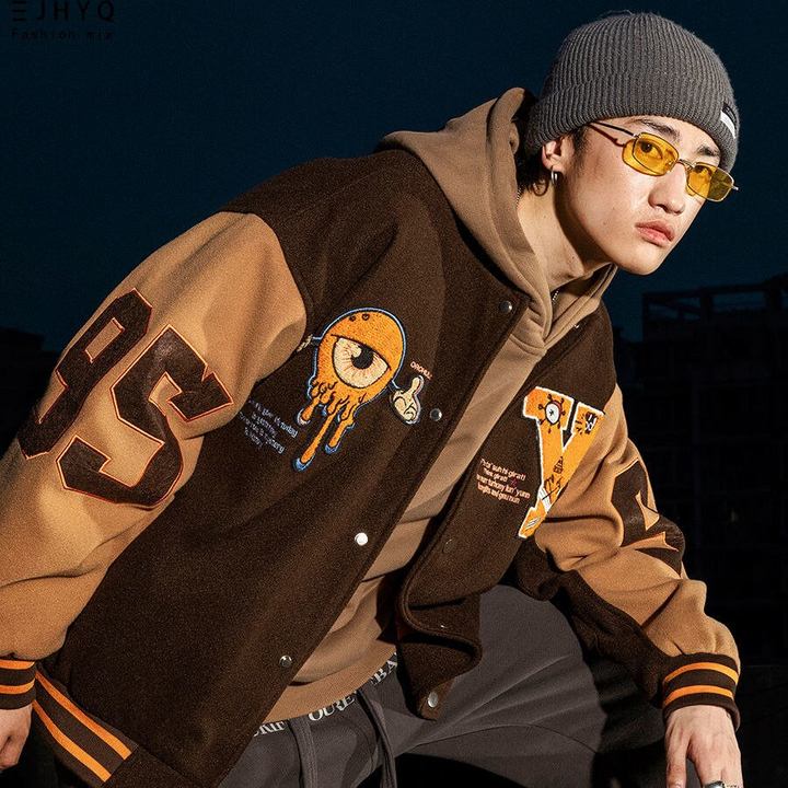 Thesclo - JINGHUAY Brown Jacket - Streetwear Fashion - thesclo.com