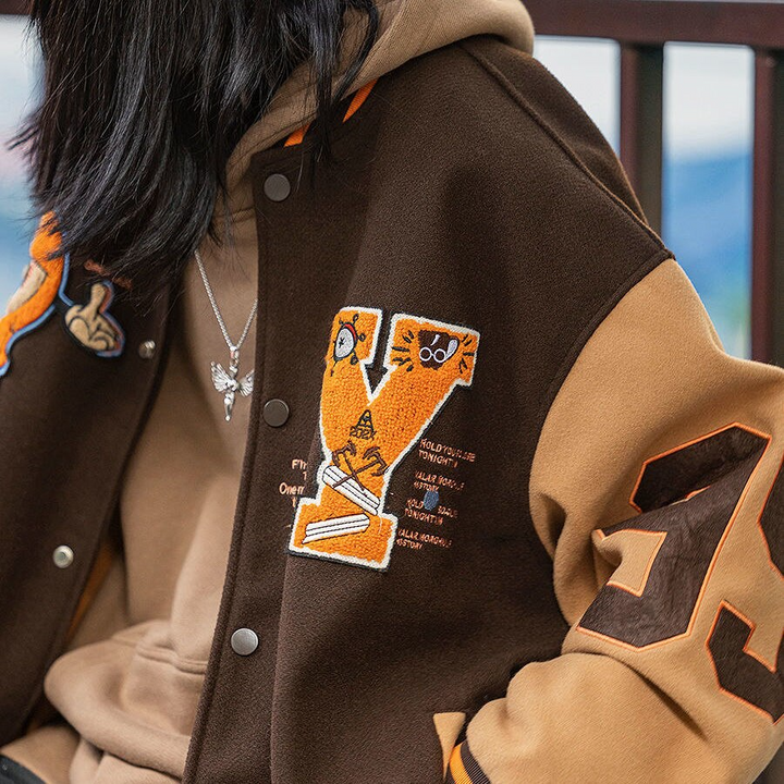 Thesclo - JINGHUAY Brown Jacket - Streetwear Fashion - thesclo.com