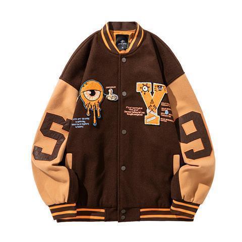 Thesclo - JINGHUAY Brown Jacket - Streetwear Fashion - thesclo.com