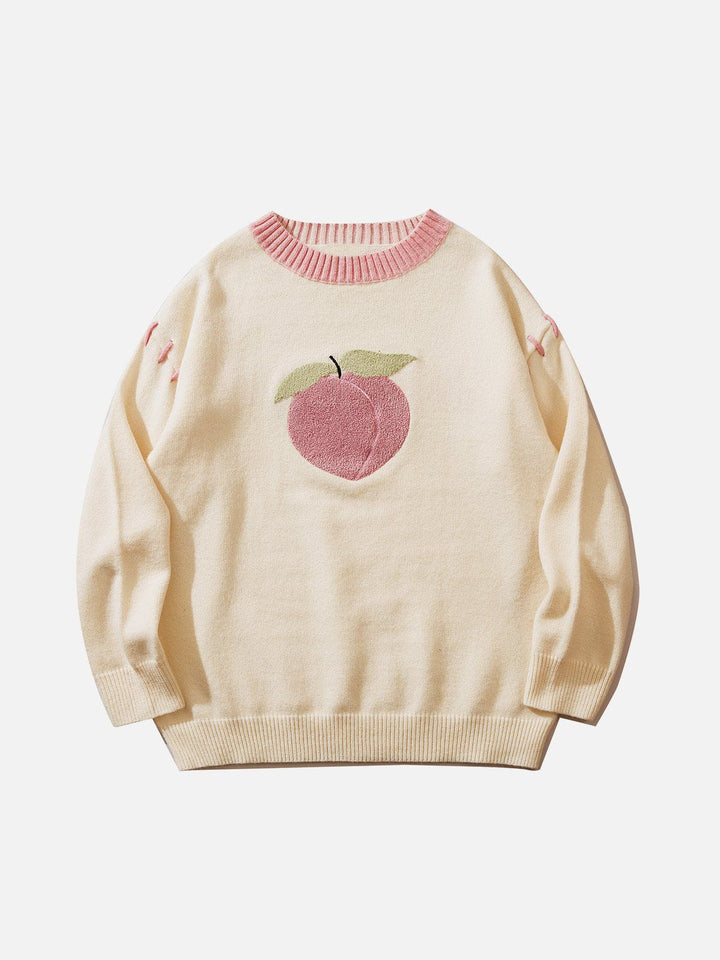 Thesclo - Juicy Peach Flocking Sweater - Streetwear Fashion - thesclo.com