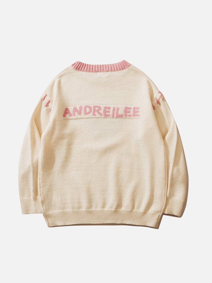 Thesclo - Juicy Peach Flocking Sweater - Streetwear Fashion - thesclo.com