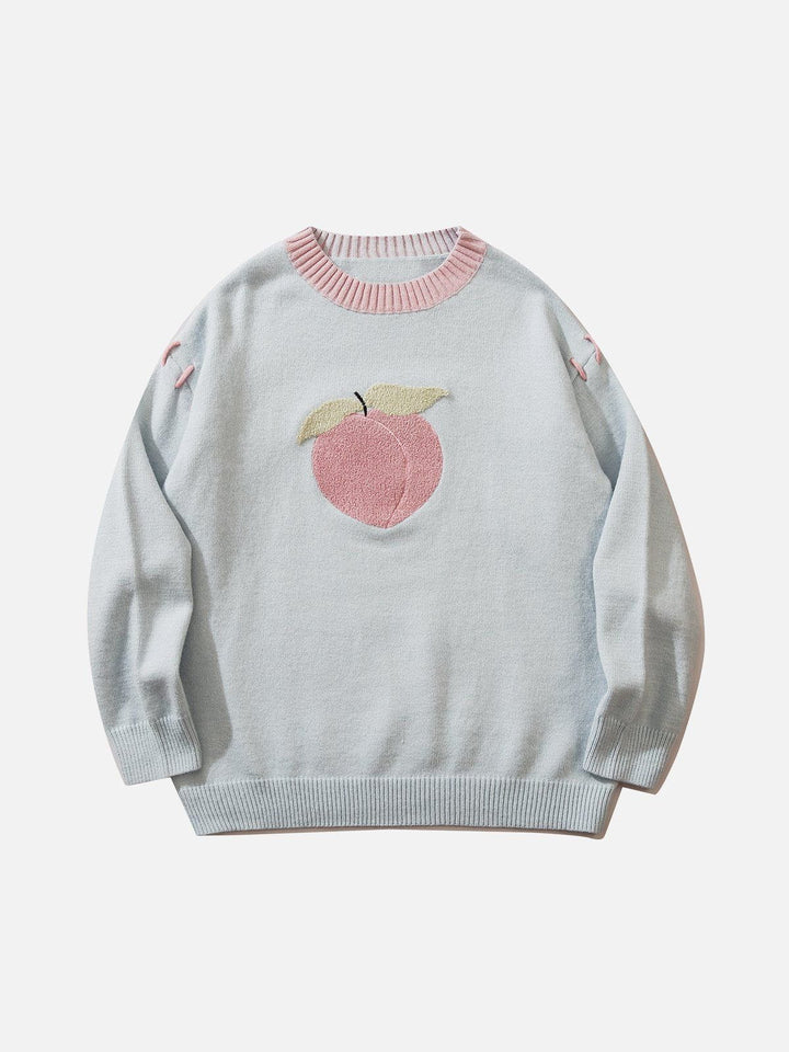 Thesclo - Juicy Peach Flocking Sweater - Streetwear Fashion - thesclo.com