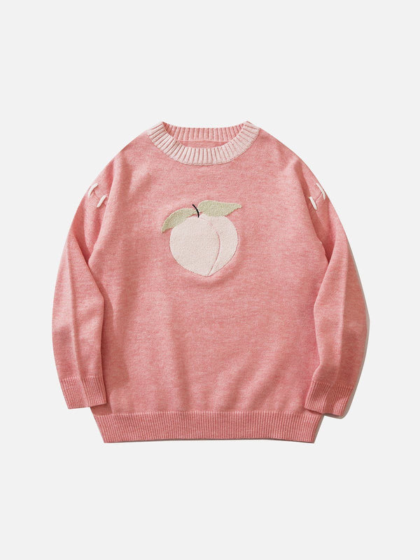 Thesclo - Juicy Peach Flocking Sweater - Streetwear Fashion - thesclo.com