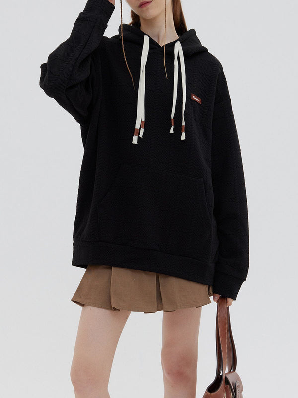 Thesclo - Labeled Drawstring Hoodie - Streetwear Fashion - thesclo.com