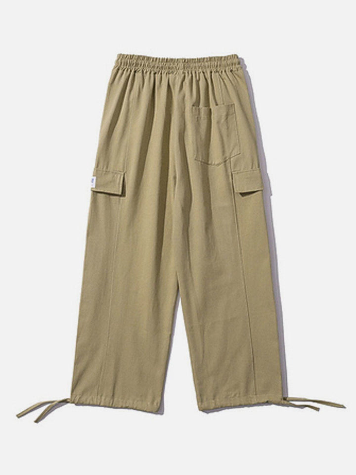 Thesclo - Large Pocket Drawstring Cargo Pants - Streetwear Fashion - thesclo.com