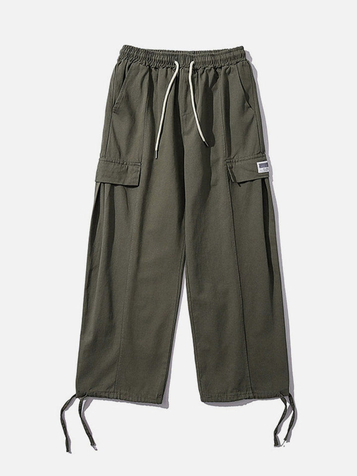 Thesclo - Large Pocket Drawstring Cargo Pants - Streetwear Fashion - thesclo.com