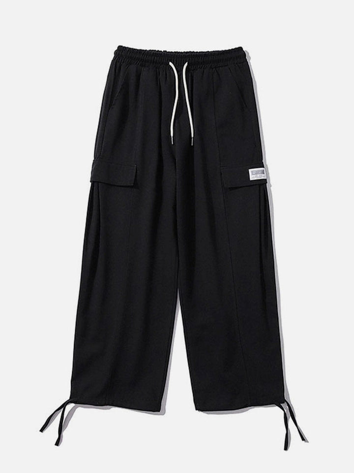 Thesclo - Large Pocket Drawstring Cargo Pants - Streetwear Fashion - thesclo.com