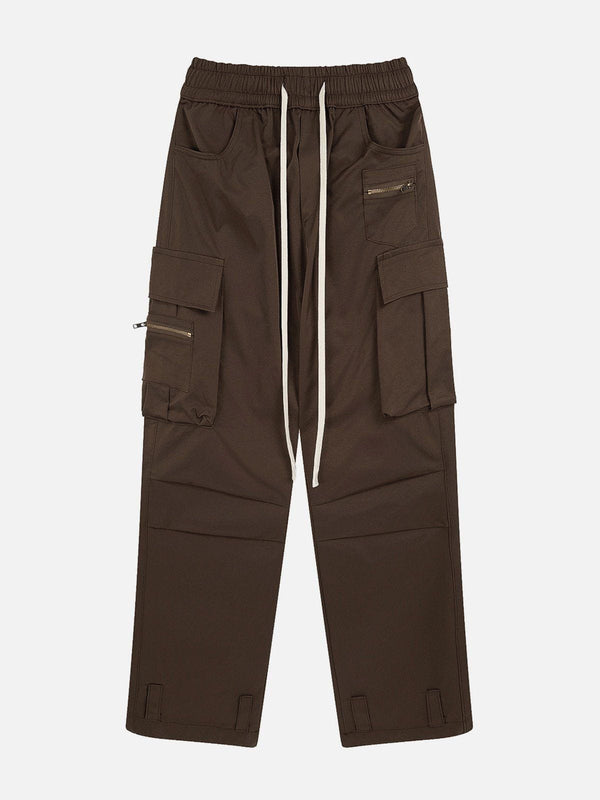 Thesclo - Large Pocket Pleated Cargo Pants - Streetwear Fashion - thesclo.com