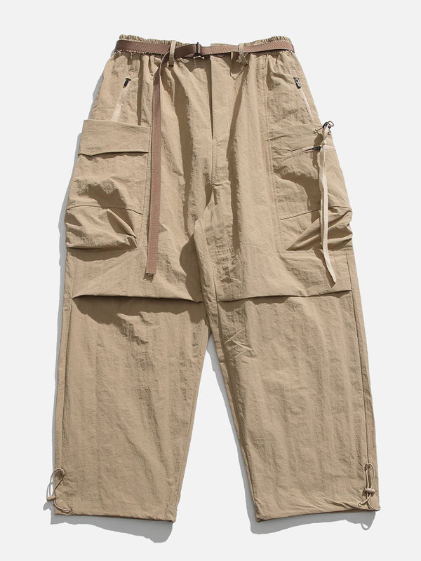 Thesclo - Large Pockets Pleated Cargo Pants - Streetwear Fashion - thesclo.com