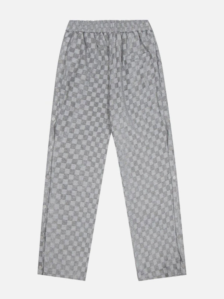 Thesclo - Lattice Side Slit Pants - Streetwear Fashion - thesclo.com