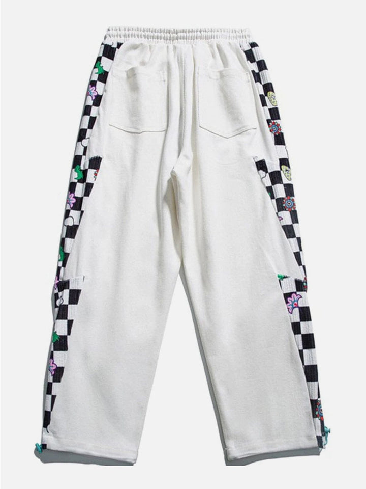 Thesclo - Lattice Stitching Sweatpants - Streetwear Fashion - thesclo.com