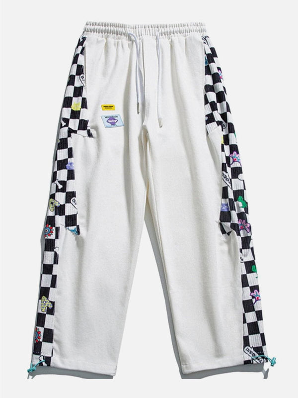 Thesclo - Lattice Stitching Sweatpants - Streetwear Fashion - thesclo.com