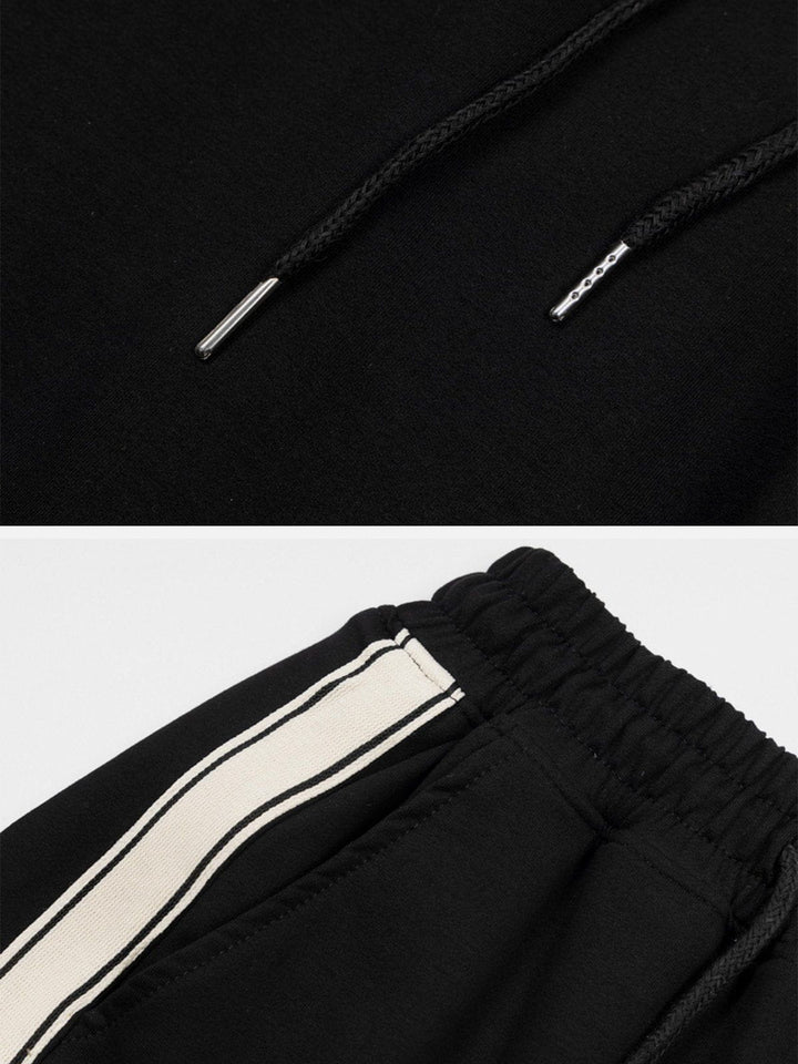Thesclo - Leg Retractable Striped Drawstring Sweatpants - Streetwear Fashion - thesclo.com