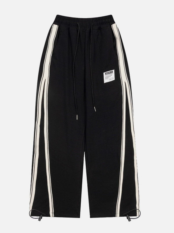 Thesclo - Leg Retractable Striped Drawstring Sweatpants - Streetwear Fashion - thesclo.com