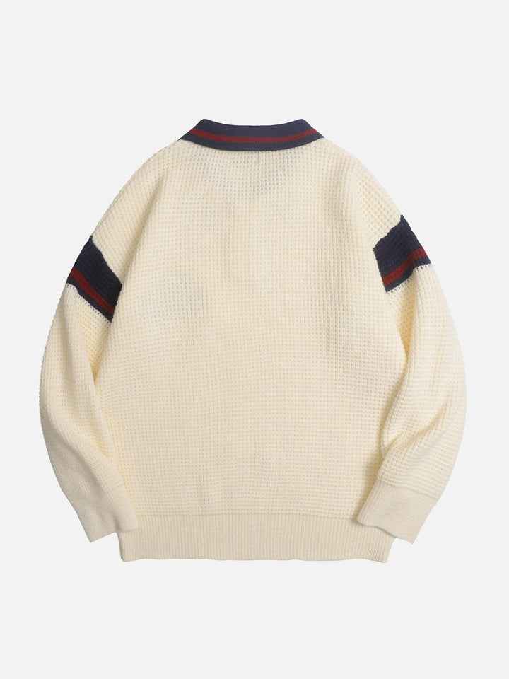 Thesclo - Letter A Polo Sweater - Streetwear Fashion - thesclo.com