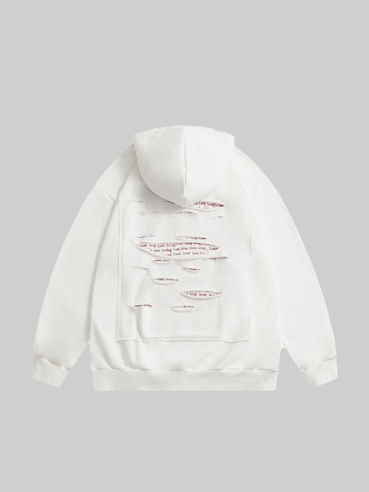 Thesclo - Letter Cut Hoodie - Streetwear Fashion - thesclo.com