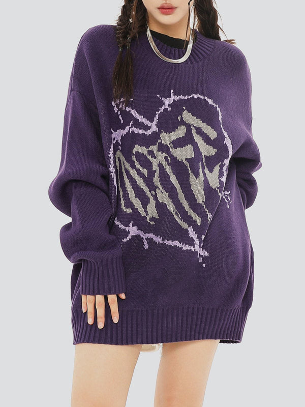 Thesclo - Letter Deformation Love Sweater - Streetwear Fashion - thesclo.com