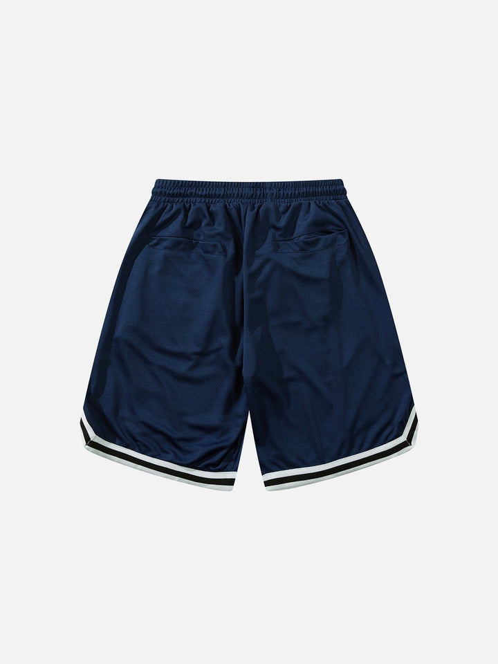 Thesclo - Letter Embroidered Stripes Shorts - Streetwear Fashion - thesclo.com