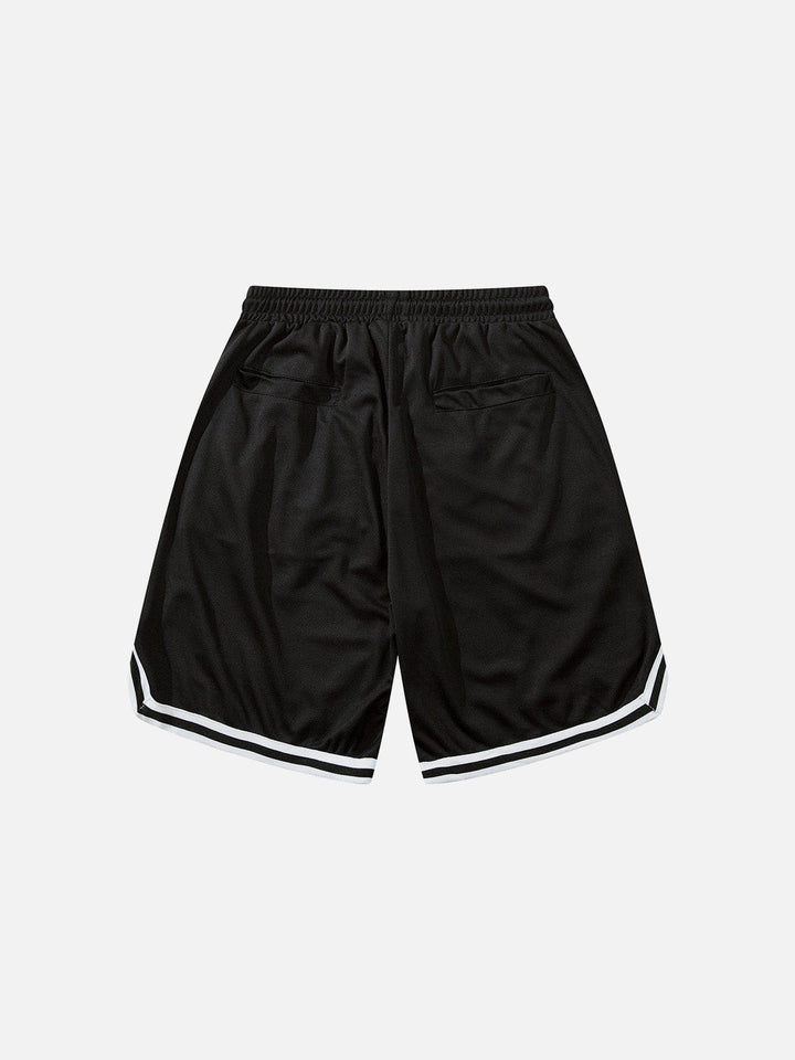 Thesclo - Letter Embroidered Stripes Shorts - Streetwear Fashion - thesclo.com