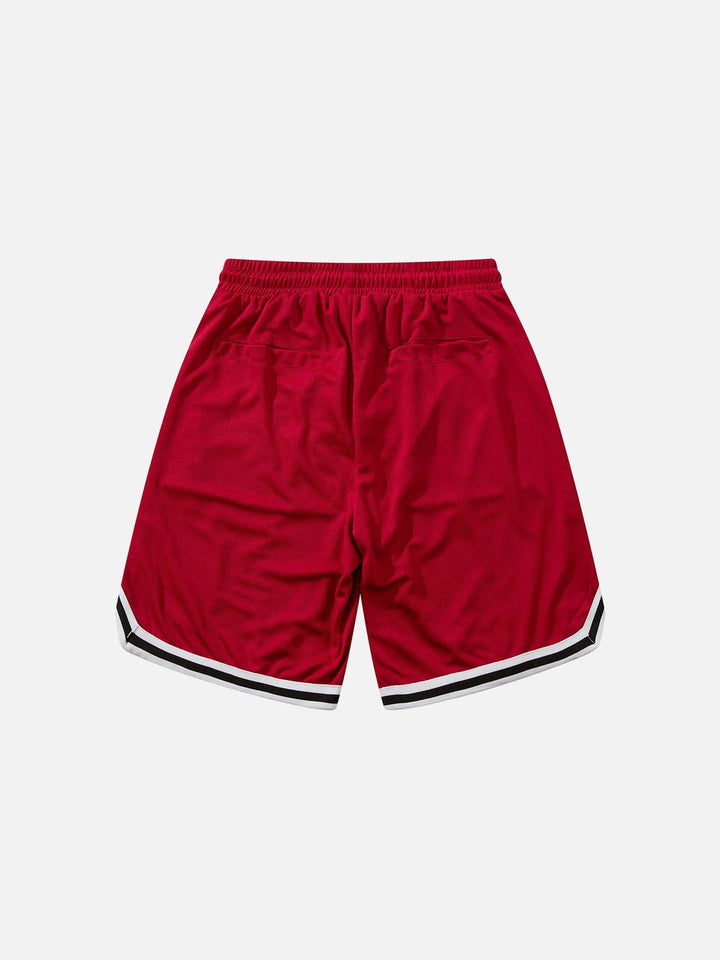 Thesclo - Letter Embroidered Stripes Shorts - Streetwear Fashion - thesclo.com