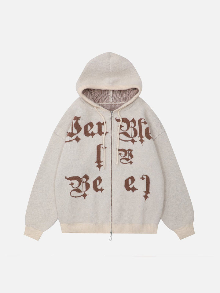 Thesclo - Letter Embroidery Hoodie - Streetwear Fashion - thesclo.com