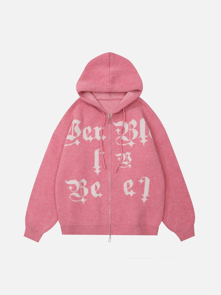 Thesclo - Letter Embroidery Hoodie - Streetwear Fashion - thesclo.com