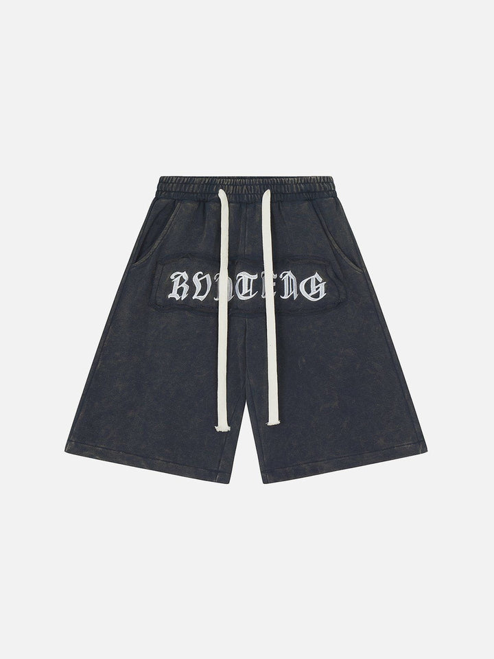Thesclo - Letter Embroidery Shorts - Streetwear Fashion - thesclo.com