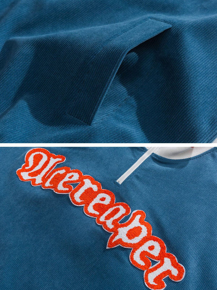 Thesclo - Letter Embroidery Sweatshirt - Streetwear Fashion - thesclo.com