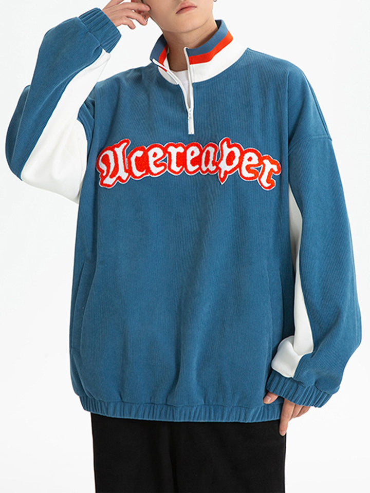 Thesclo - Letter Embroidery Sweatshirt - Streetwear Fashion - thesclo.com