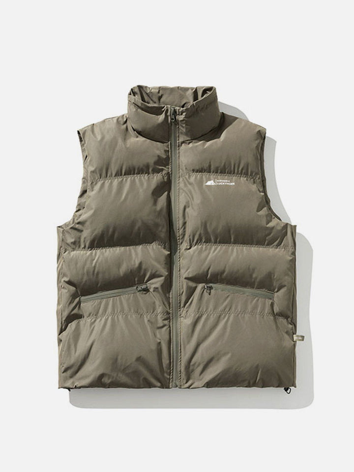 Thesclo - Letter Print Thick Gilet - Streetwear Fashion - thesclo.com