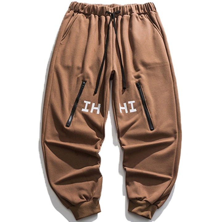 Thesclo - Letter Printed Zipper Design Sweatpants - Streetwear Fashion - thesclo.com