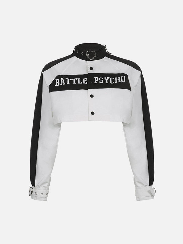 Thesclo - Lettering Print Patchwork Jackets - Streetwear Fashion - thesclo.com