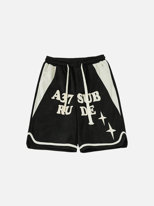 Thesclo - Letters Patchwork Shorts - Streetwear Fashion - thesclo.com