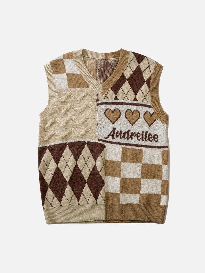 Thesclo - Love Weaving Layering Style Sweater Vest - Streetwear Fashion - thesclo.com